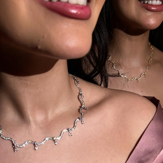 Crystal silver waves